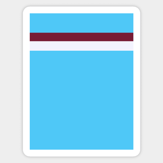 West Ham 2008 Claret White Maroon Bars Away Sticker by Culture-Factory